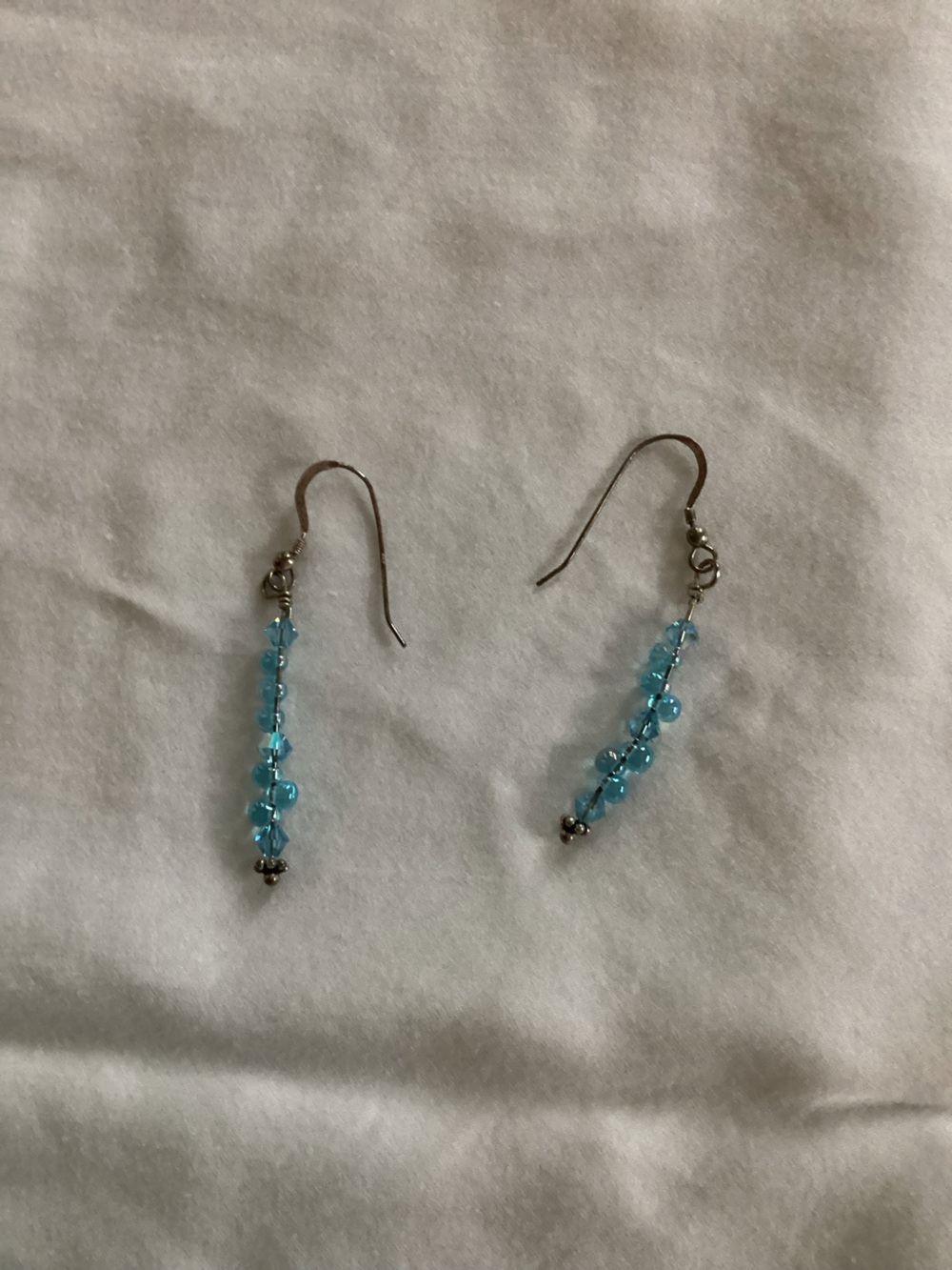 Blue Crystal Dangle Earrings
